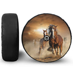 Running Wild Horses Print Tire Cover With Camera Hole