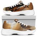Running Wild Horses Print White Chunky Shoes