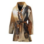 Running Wild Horses Print Women's Bathrobe