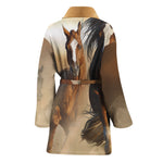 Running Wild Horses Print Women's Bathrobe