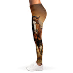 Running Wild Horses Print Women's Leggings