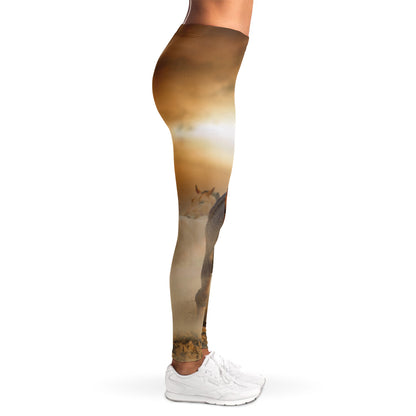 Running Wild Horses Print Women's Leggings