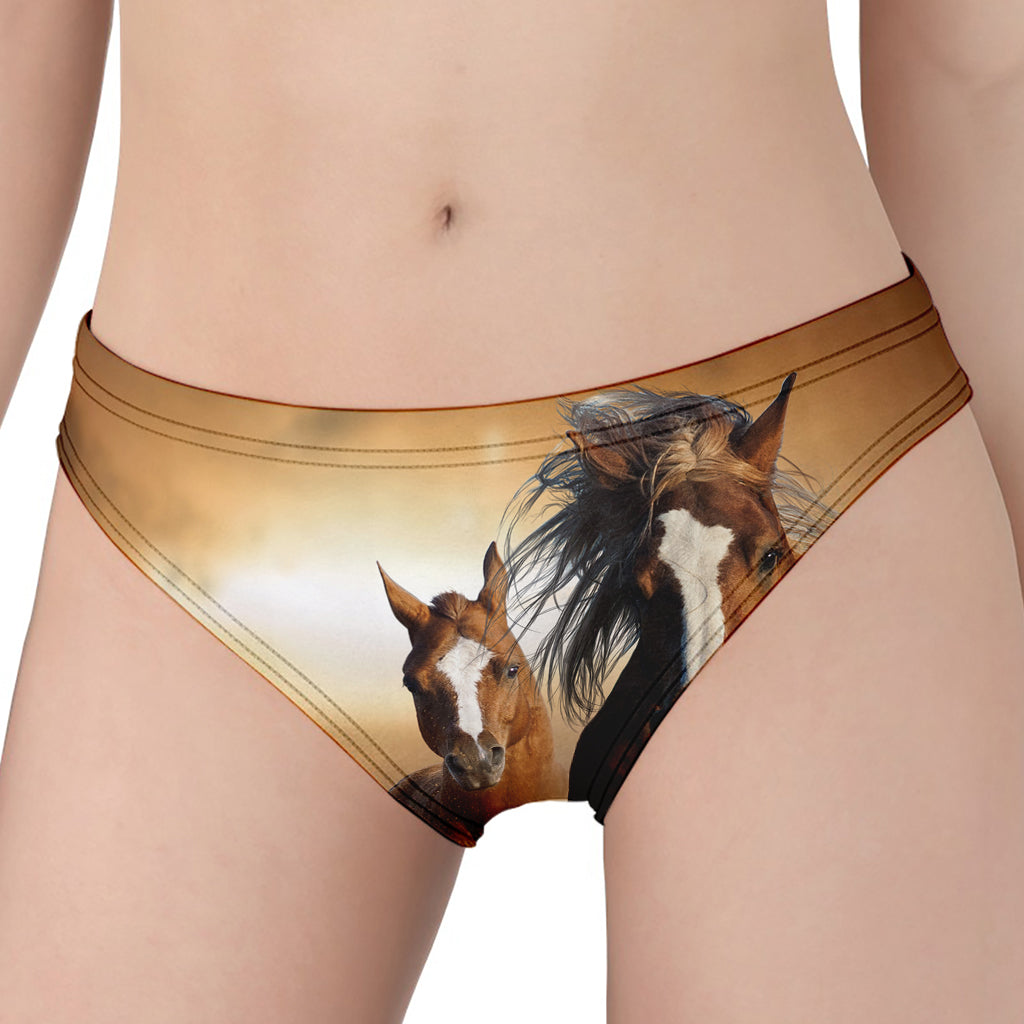 Running Wild Horses Print Women's Panties