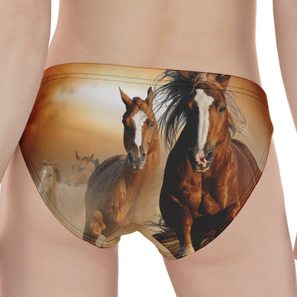 Running Wild Horses Print Women's Panties