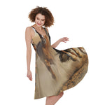 Running Wild Horses Print Women's Sleeveless Dress