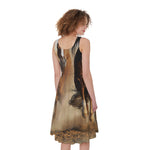 Running Wild Horses Print Women's Sleeveless Dress