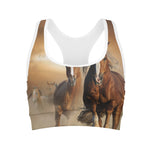 Running Wild Horses Print Women's Sports Bra