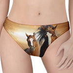 Running Wild Horses Print Women's Thong