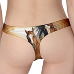 Running Wild Horses Print Women's Thong