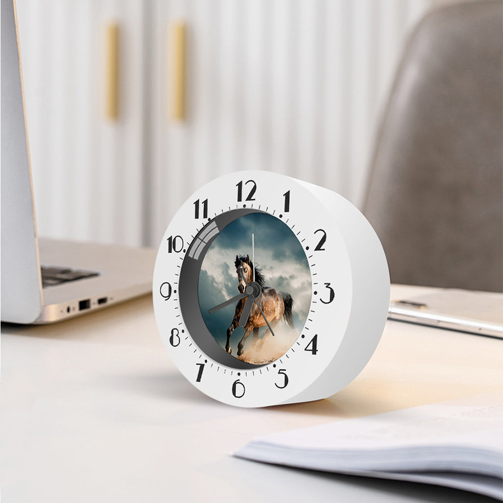 Running Wild Stallion Horse Print Alarm Clock