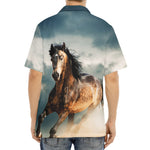 Running Wild Stallion Horse Print Aloha Shirt