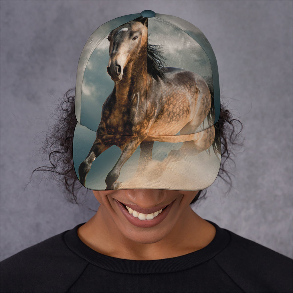 Running Wild Stallion Horse Print Baseball Cap