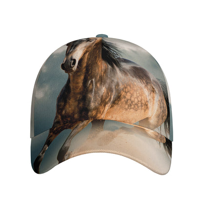 Running Wild Stallion Horse Print Baseball Cap