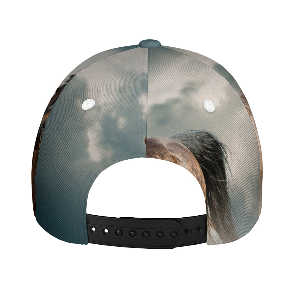 Running Wild Stallion Horse Print Baseball Cap
