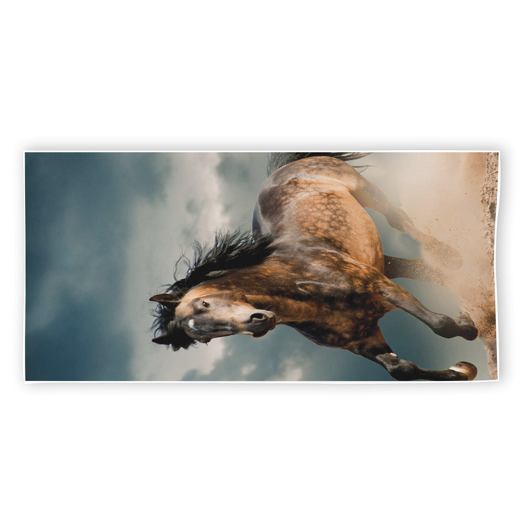 Running Wild Stallion Horse Print Beach Towel