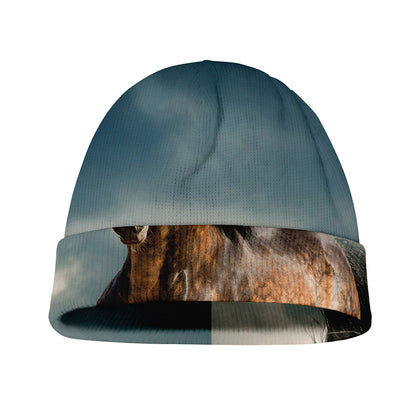 Running Wild Stallion Horse Print Beanie