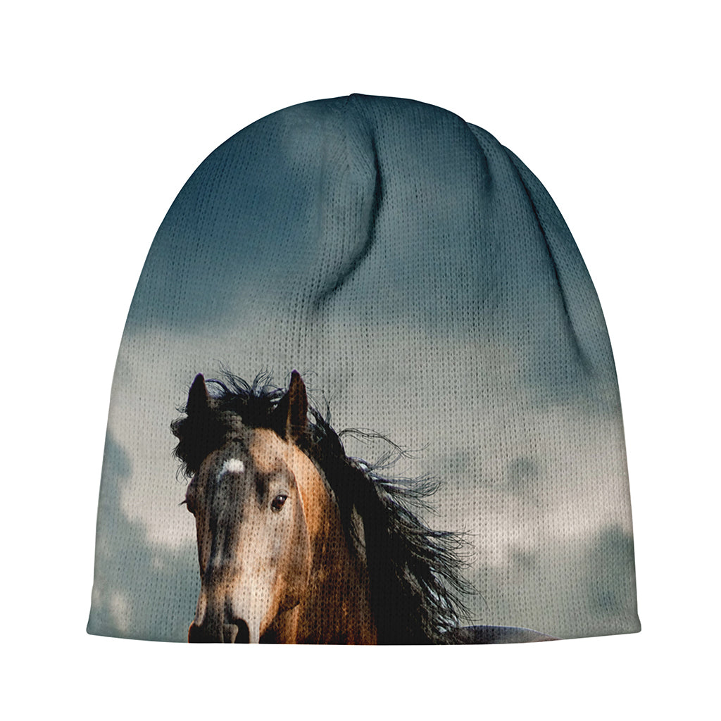 Running Wild Stallion Horse Print Beanie