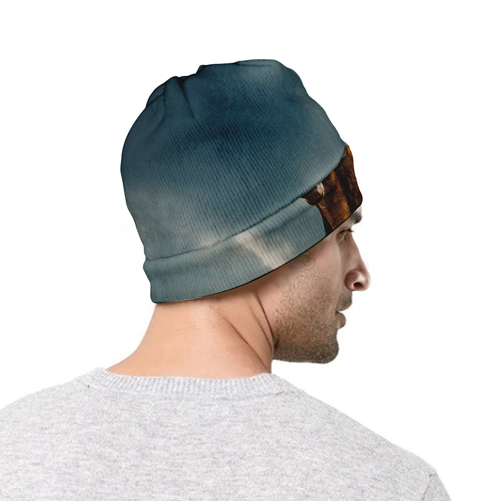 Running Wild Stallion Horse Print Beanie