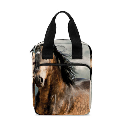 Running Wild Stallion Horse Print Bible Tote Bag
