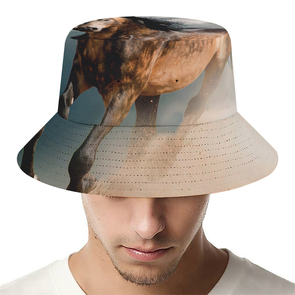 Running Wild Stallion Horse Print Bucket Hat
