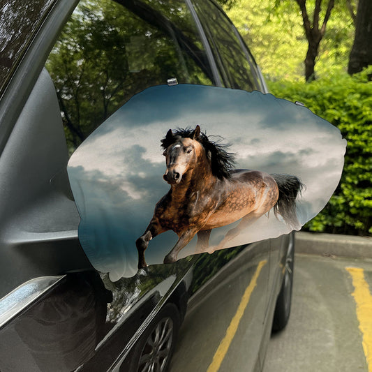Running Wild Stallion Horse Print Car Side Mirror Covers