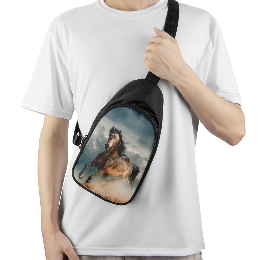 Running Wild Stallion Horse Print Chest Bag