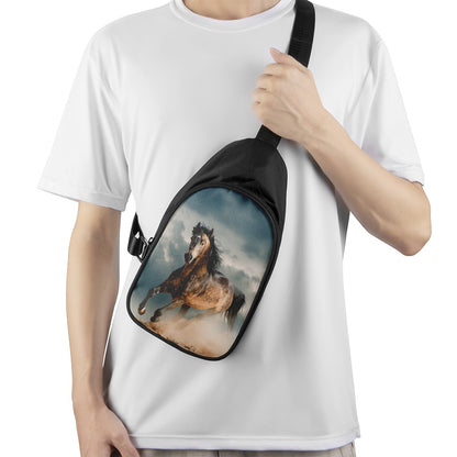 Running Wild Stallion Horse Print Chest Bag