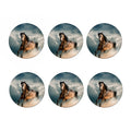 Running Wild Stallion Horse Print Coaster Set