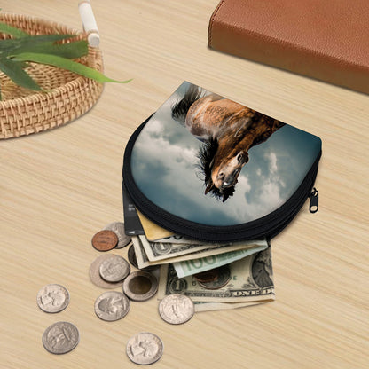 Running Wild Stallion Horse Print Coin Purse