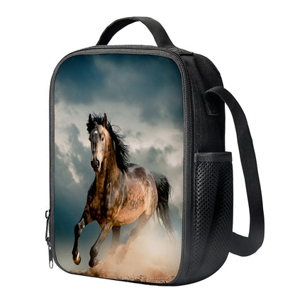 Running Wild Stallion Horse Print Crossbody Lunch Bag
