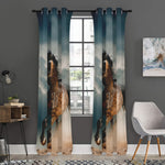 Running Wild Stallion Horse Print Curtain