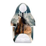 Running Wild Stallion Horse Print Dog Zip Up Hoodie