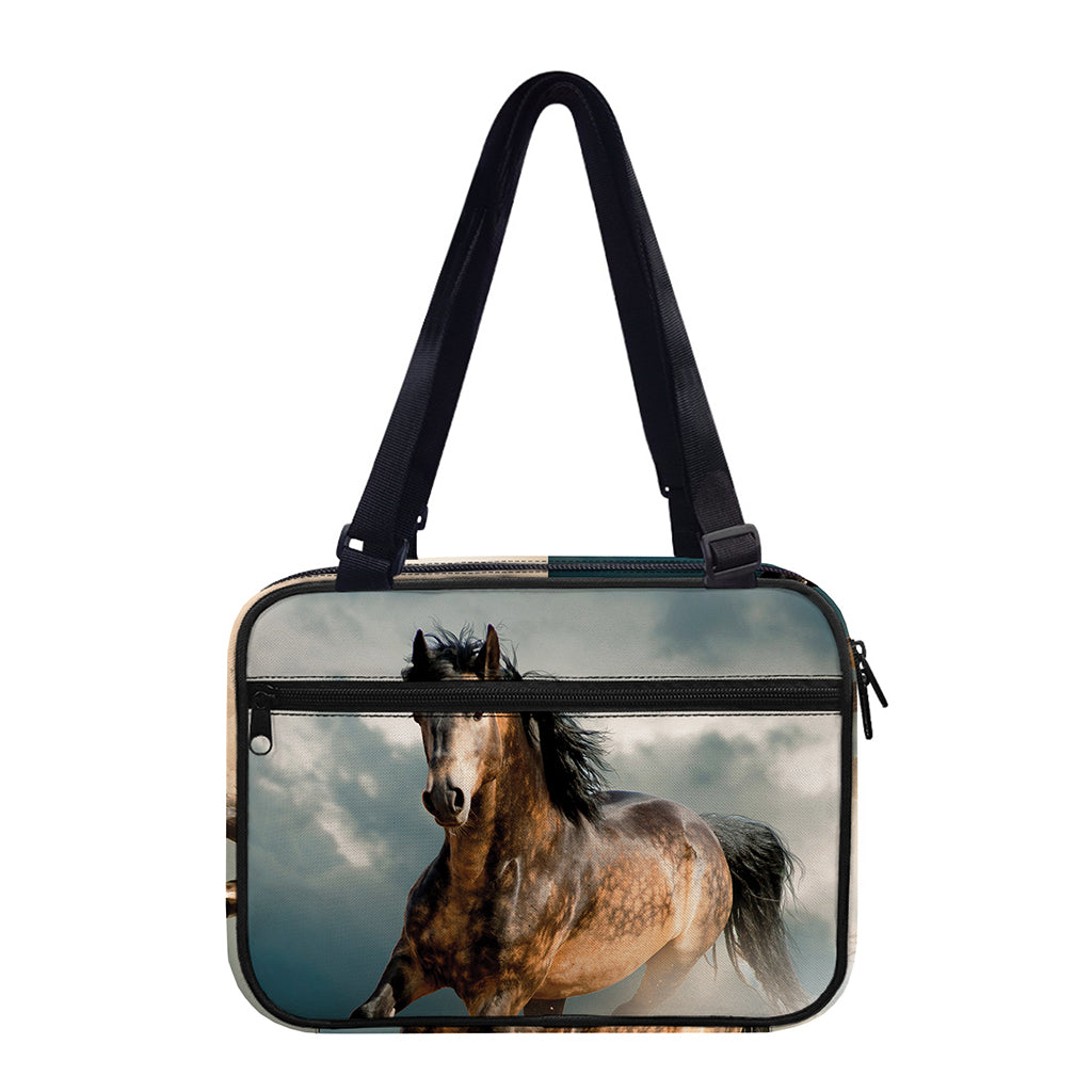 Running Wild Stallion Horse Print Double Strap Bible Bag