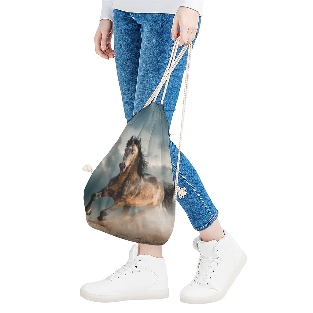 Running Wild Stallion Horse Print Drawstring Bag