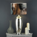 Running Wild Stallion Horse Print Drum Lamp Shade