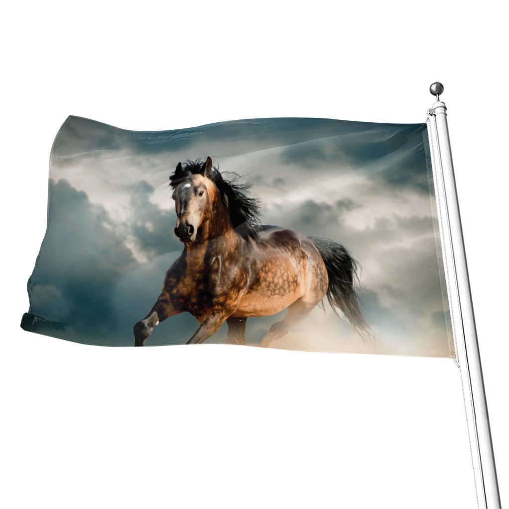 Running Wild Stallion Horse Print Flag