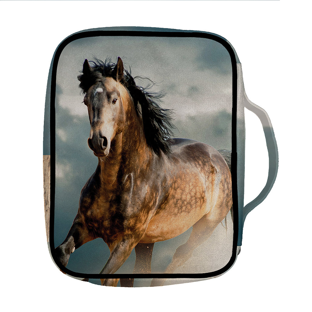 Running Wild Stallion Horse Print Front Pocket Bible Bag