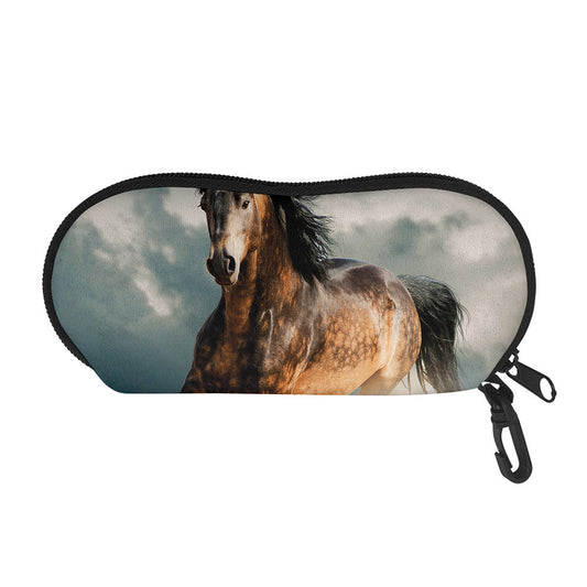 Running Wild Stallion Horse Print Glasses Case
