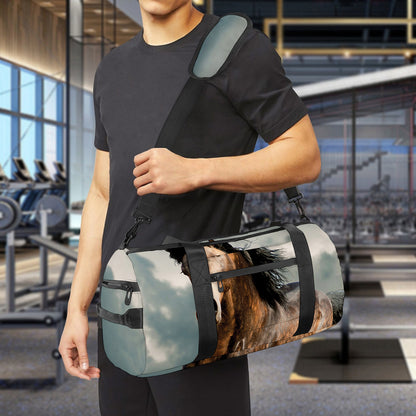 Running Wild Stallion Horse Print Gym Bag