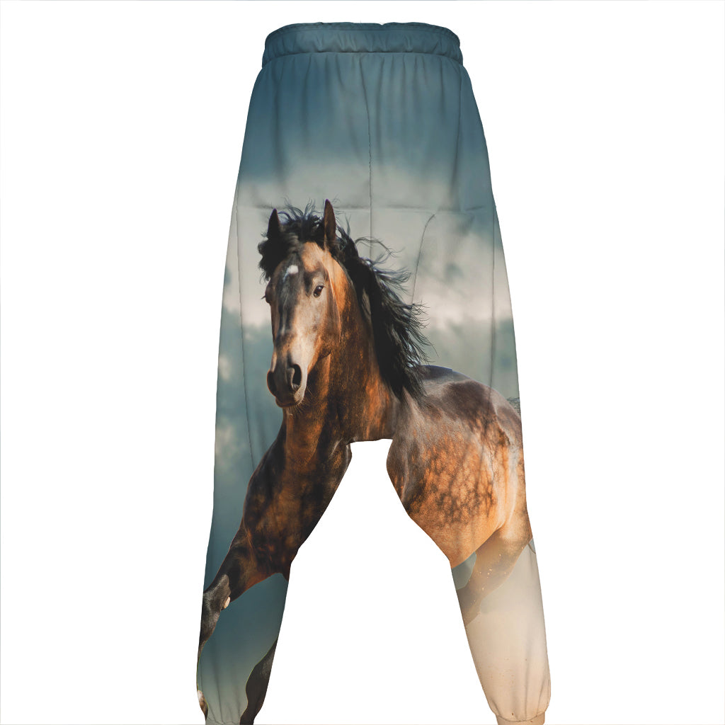 Running Wild Stallion Horse Print Hammer Pants