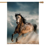 Running Wild Stallion Horse Print House Flag