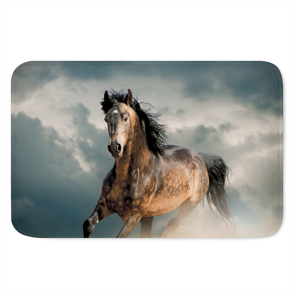 Running Wild Stallion Horse Print Indoor Door Mat