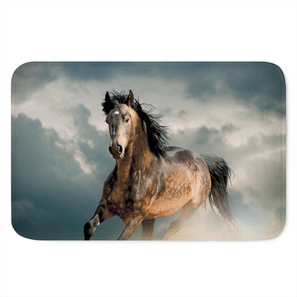 Running Wild Stallion Horse Print Indoor Door Mat