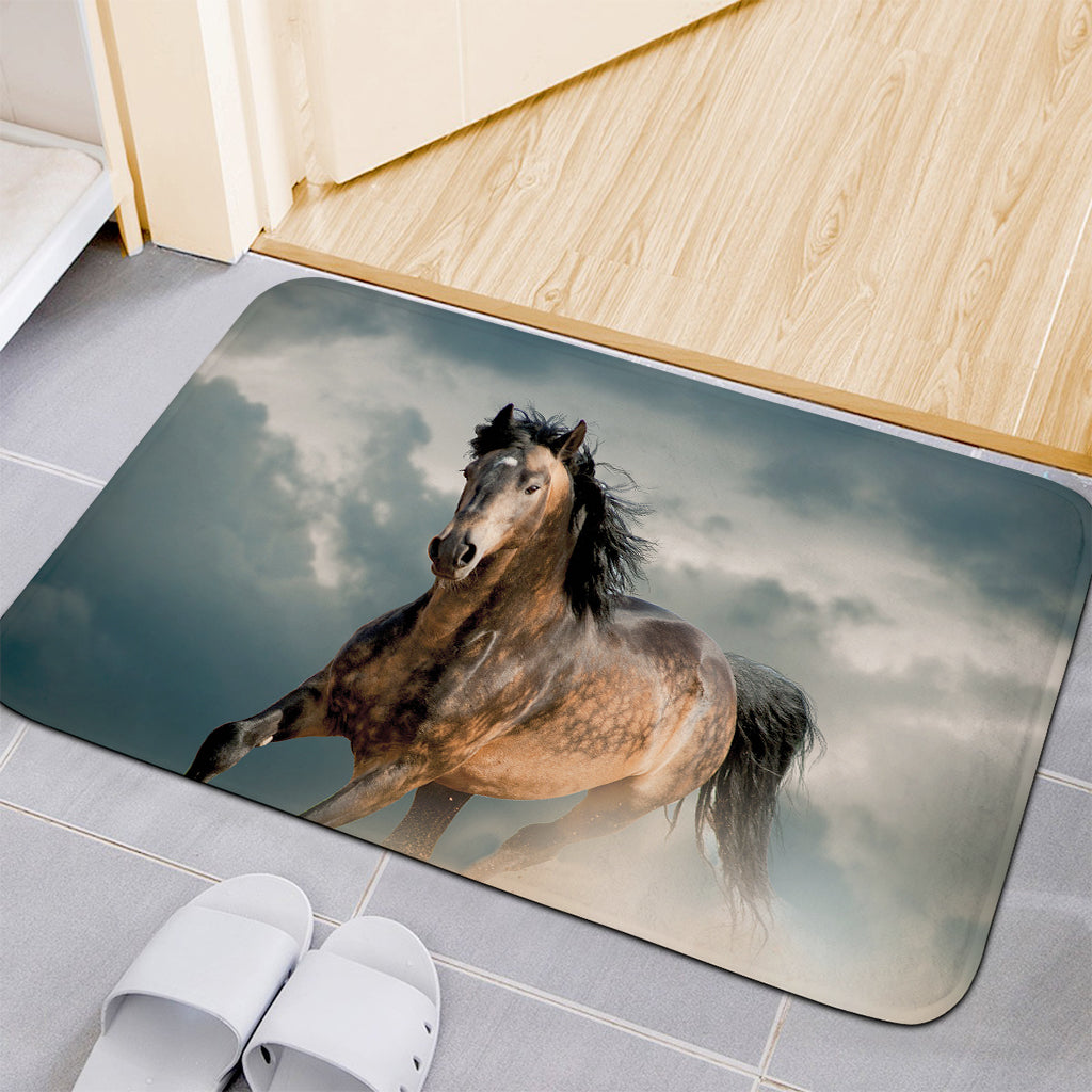 Running Wild Stallion Horse Print Indoor Door Mat