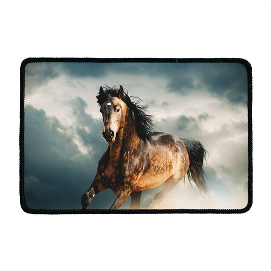 Running Wild Stallion Horse Print Kitchen Mat
