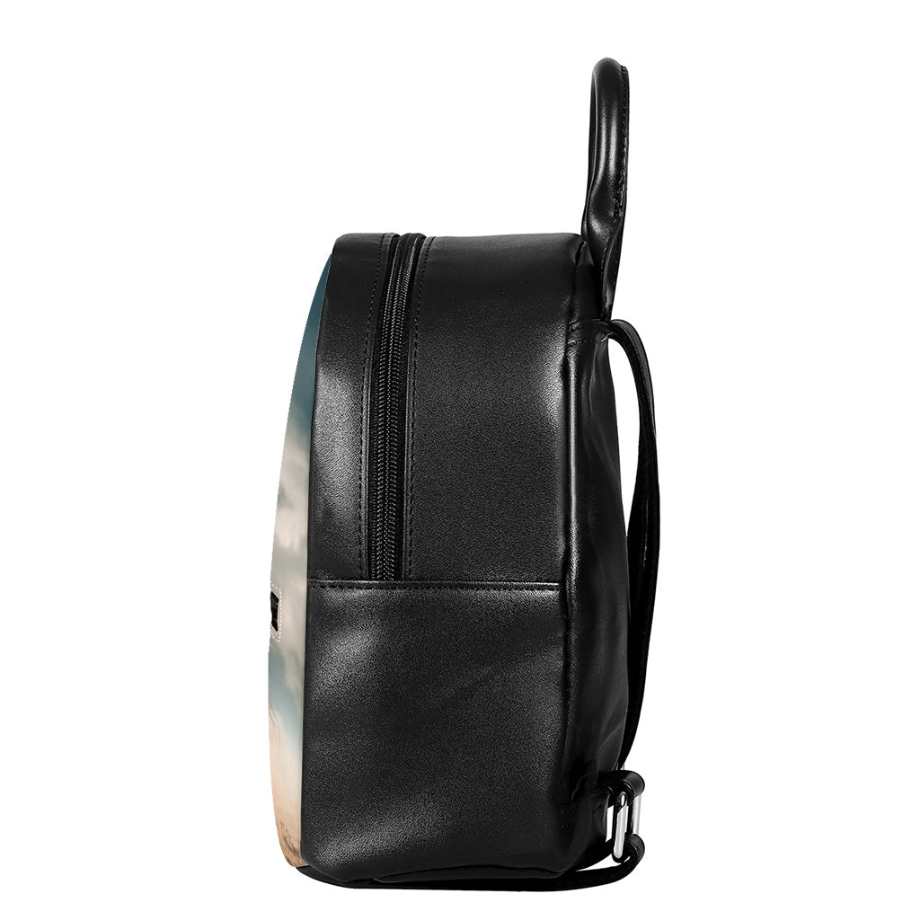 Running Wild Stallion Horse Print Leather Backpack