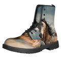 Running Wild Stallion Horse Print Lace-Up Boots