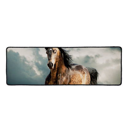 Running Wild Stallion Horse Print Long Kitchen Mat