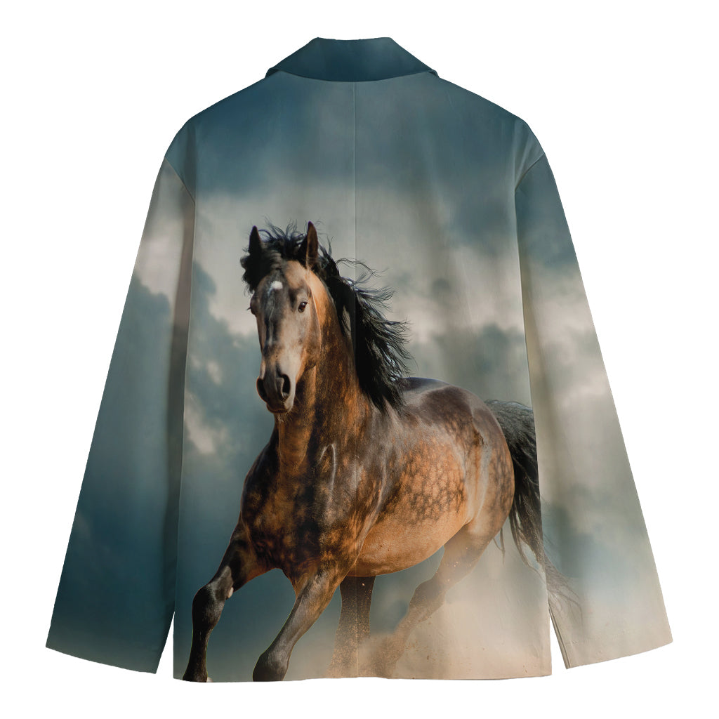 Running Wild Stallion Horse Print Men's Blazer