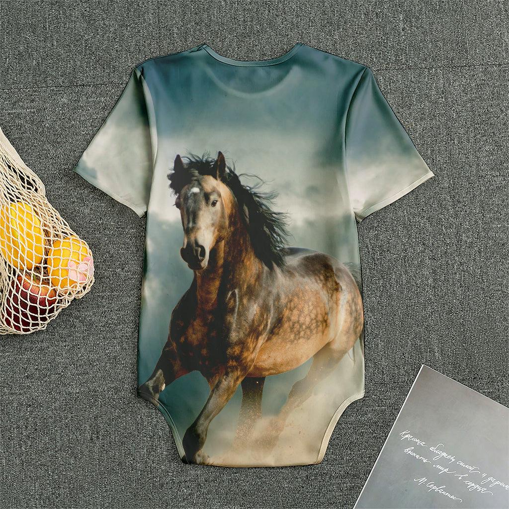 Running Wild Stallion Horse Print Men's Bodysuit